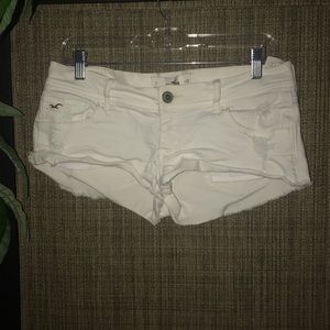 Hollister White (Juniors) Jean Shorts